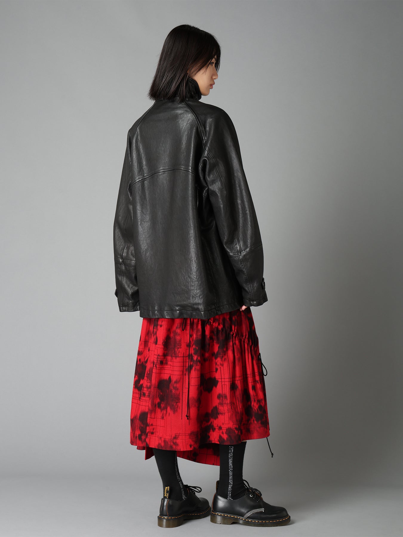 WASHED SHEEP LEATHER DOUBLE-BREASTED MOTORCYCLE JACKET – THE SHOP