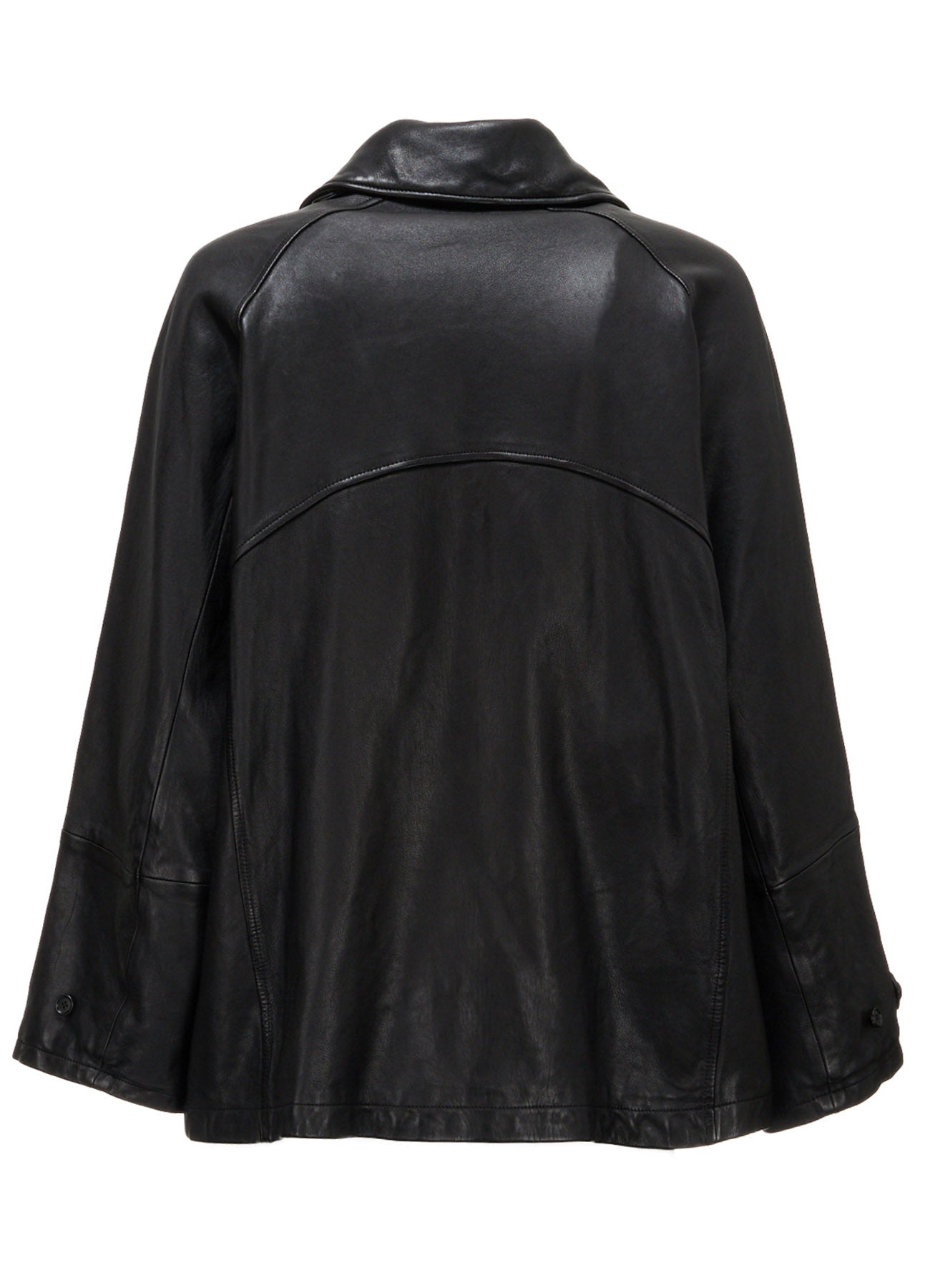 WASHED SHEEP LEATHER DOUBLE-BREASTED MOTORCYCLE JACKET – THE SHOP