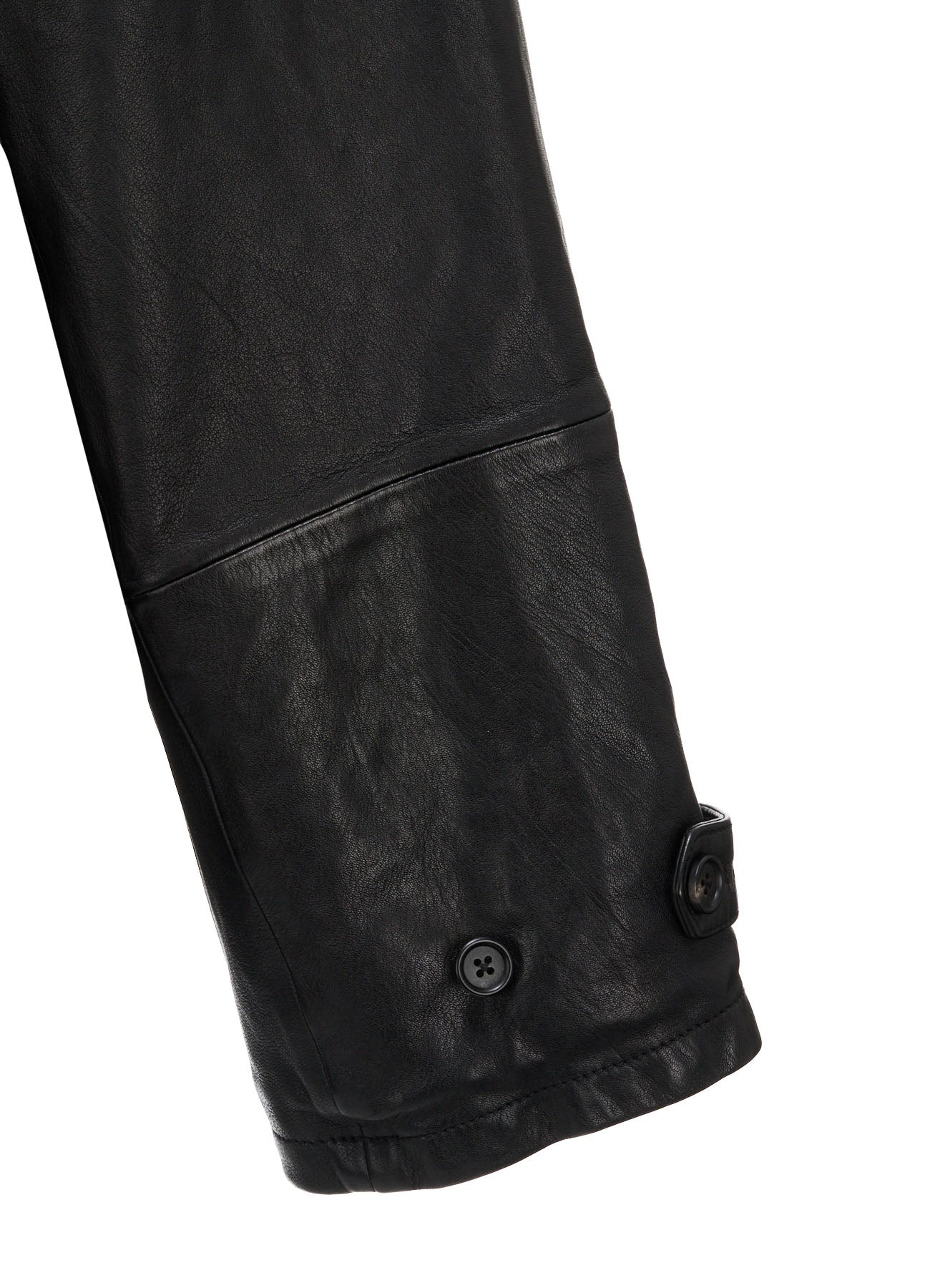 WASHED SHEEP LEATHER DOUBLE-BREASTED MOTORCYCLE JACKET – THE SHOP