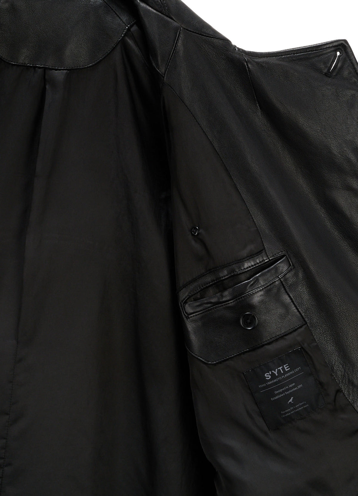 WASHED SHEEP LEATHER DOUBLE-BREASTED MOTORCYCLE JACKET