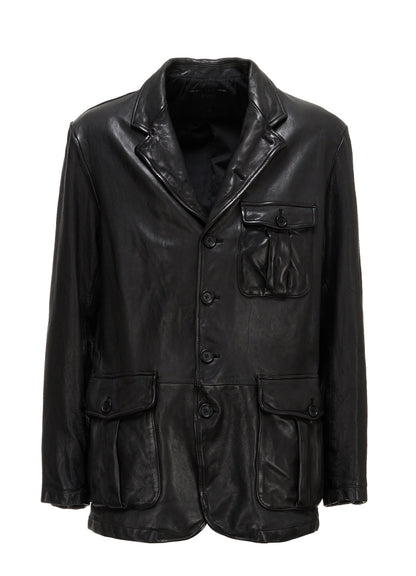 WASHED SHEEP LEATHER 3 POCKETS JACKET
