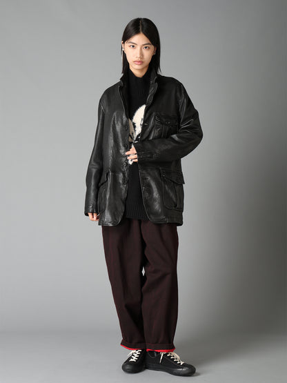 WASHED SHEEP LEATHER 3 POCKETS JACKET