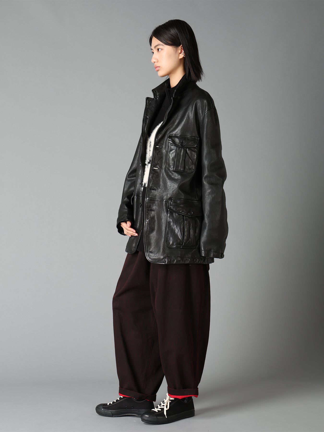 WASHED SHEEP LEATHER 3 POCKETS JACKET – THE SHOP YOHJI YAMAMOTO