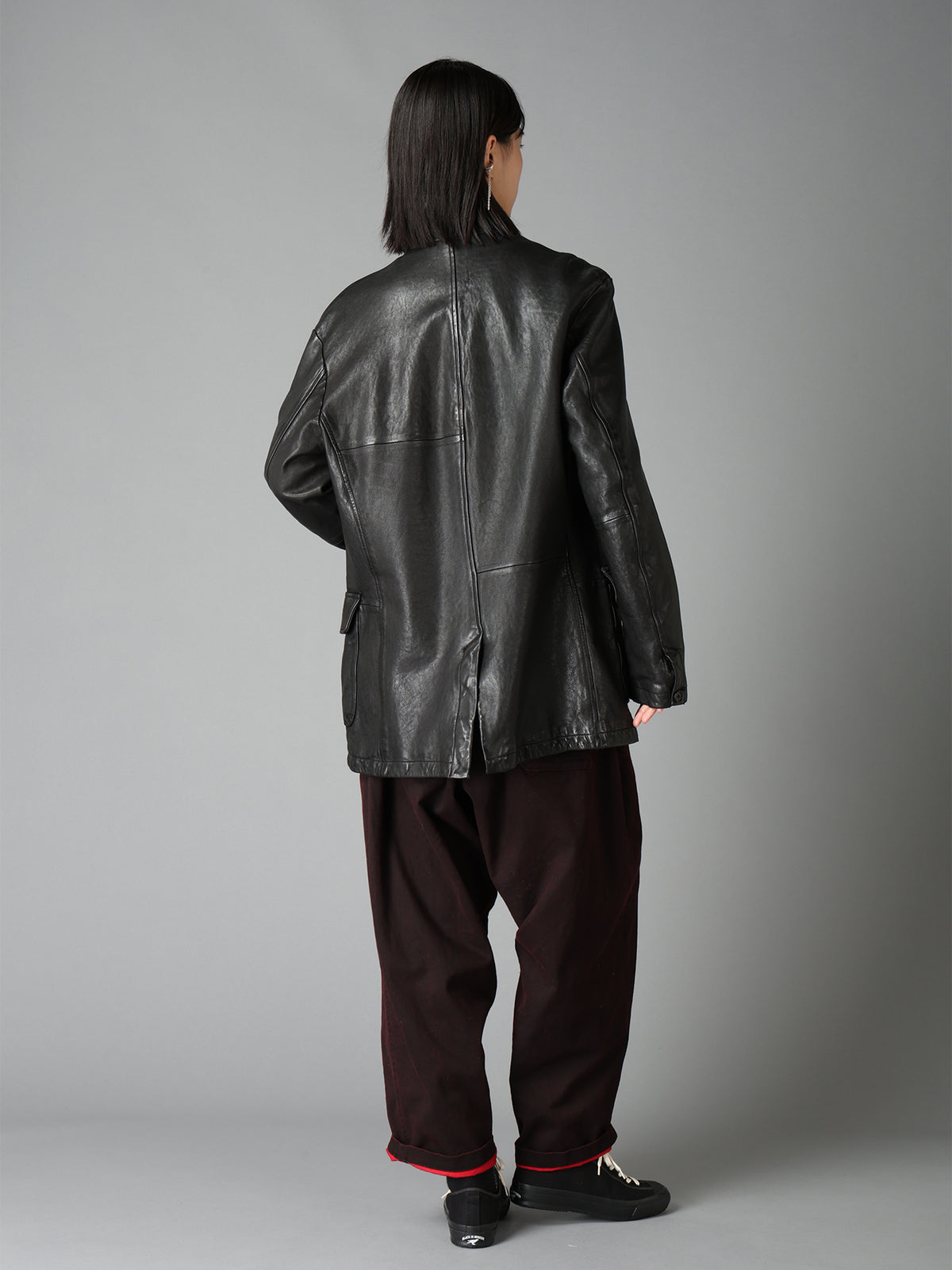 WASHED SHEEP LEATHER 3 POCKETS JACKET