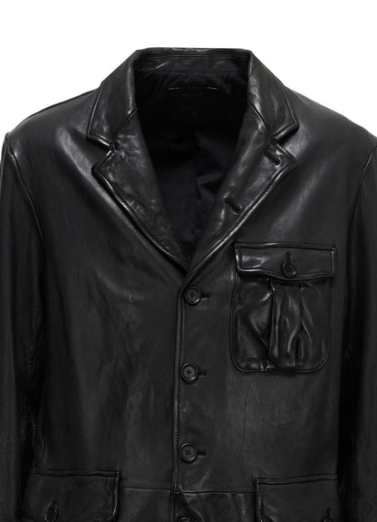 WASHED SHEEP LEATHER 3 POCKETS JACKET