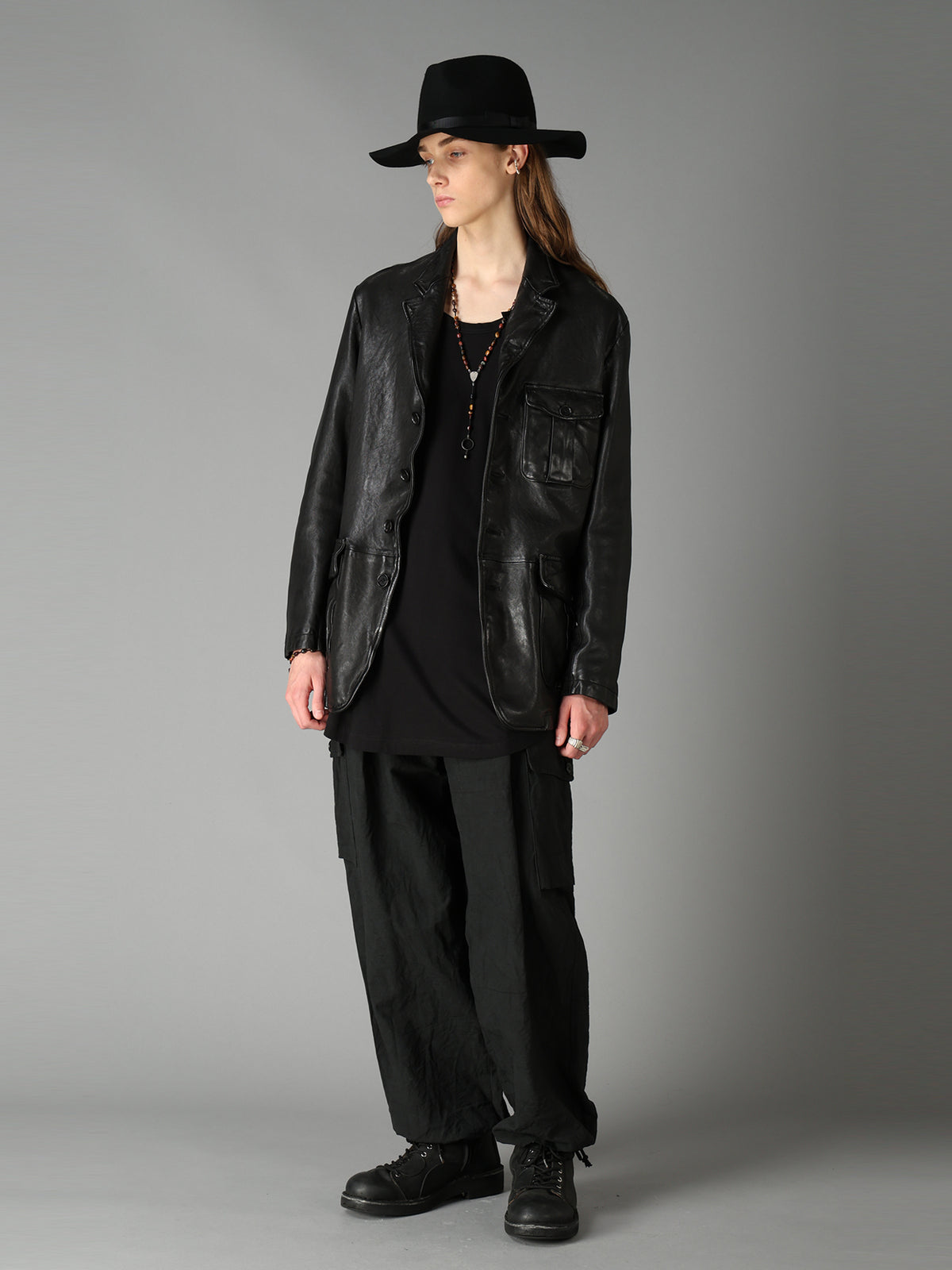 WASHED SHEEP LEATHER 3 POCKETS JACKET