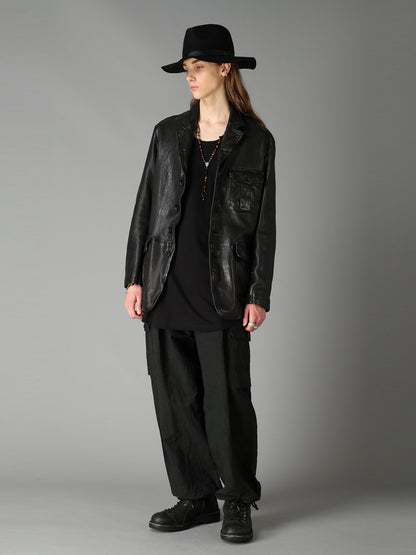 WASHED SHEEP LEATHER 3 POCKETS JACKET