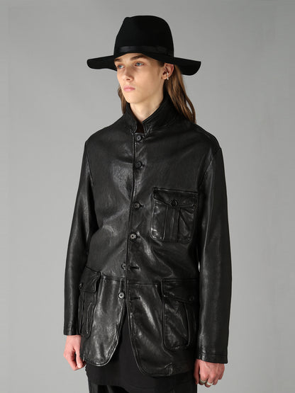 WASHED SHEEP LEATHER 3 POCKETS JACKET