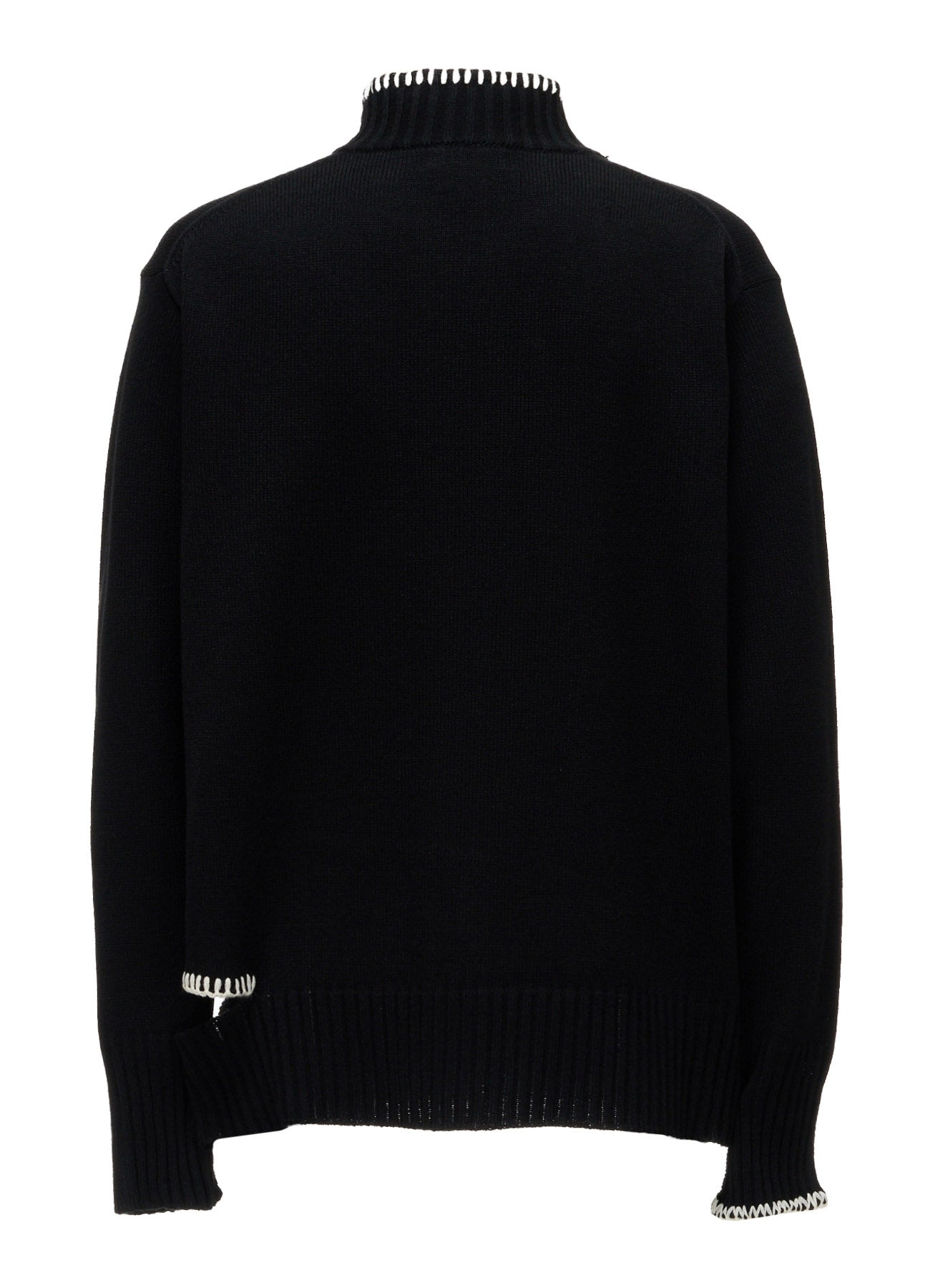BULKY WOOL BLEND ASYMMETRIC STITCH ZIP-UP KNIT – THE SHOP YOHJI