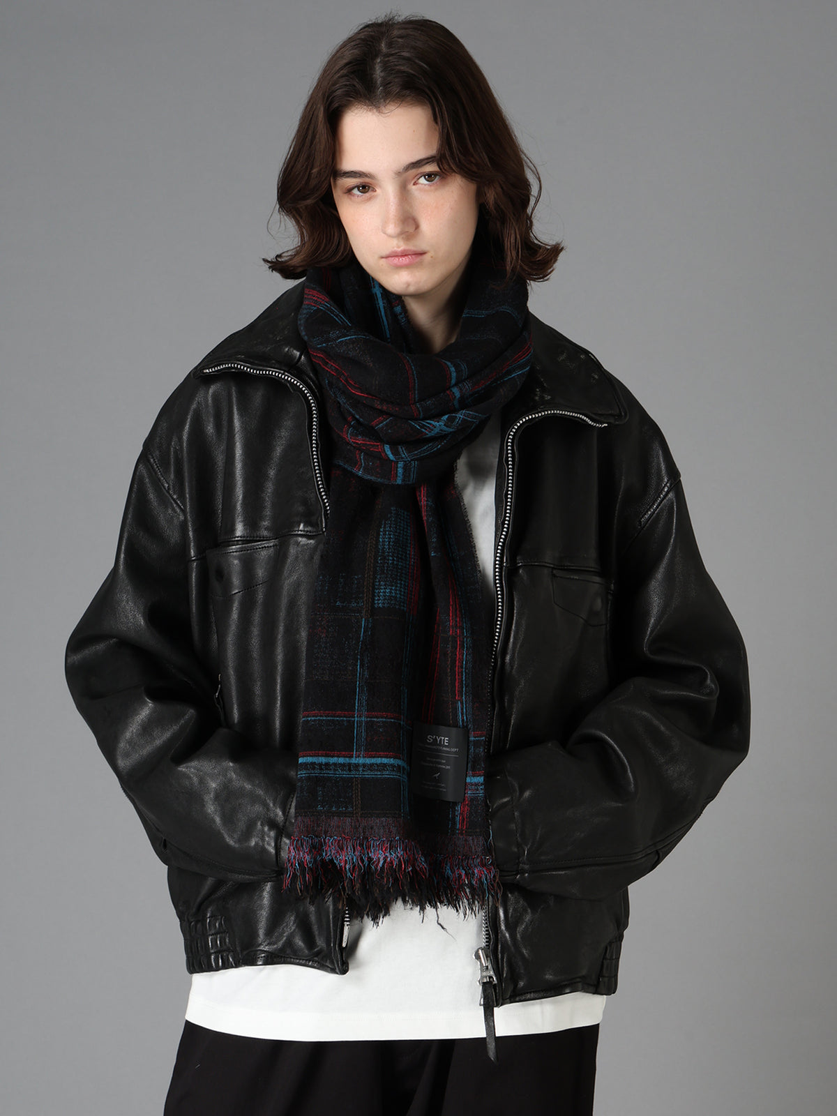 CHECK JACQUARD STOLE