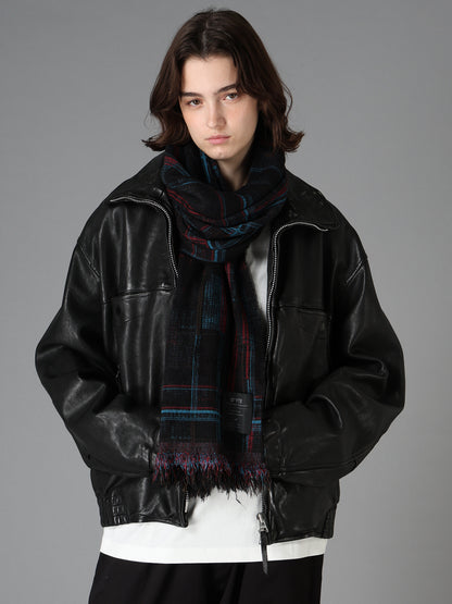 CHECK JACQUARD STOLE