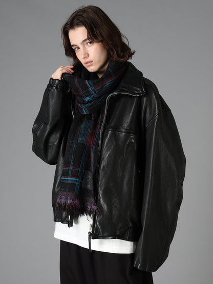 CHECK JACQUARD STOLE