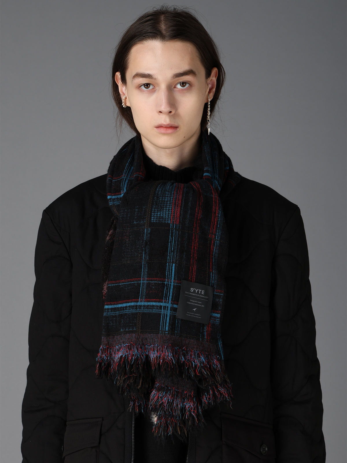 CHECK JACQUARD STOLE