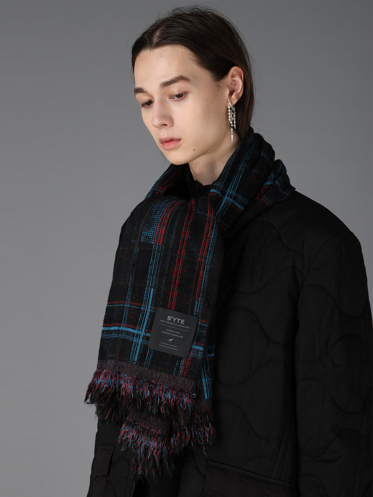 CHECK JACQUARD STOLE