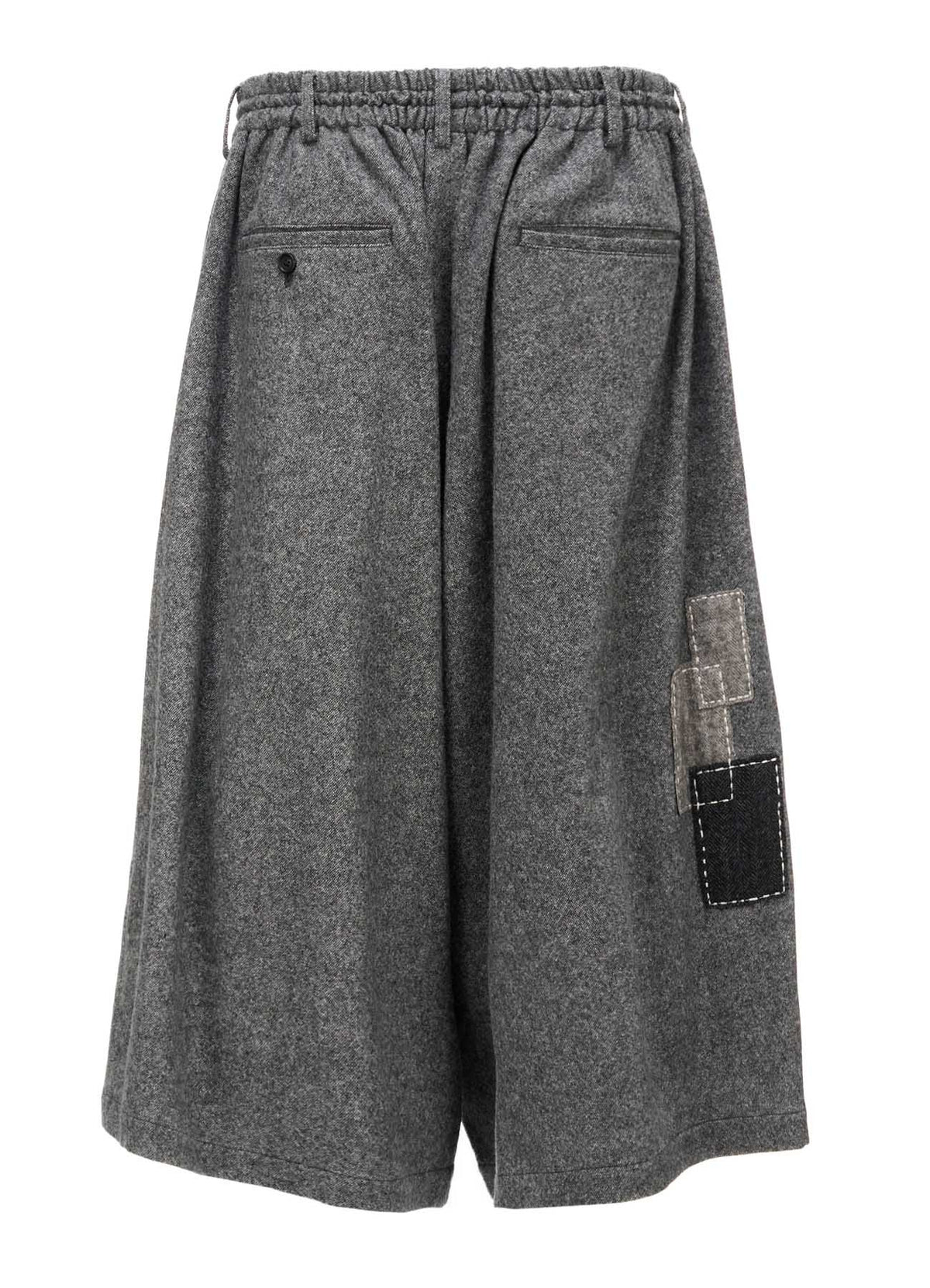 ECO WOOL EMBROIDERIED PATCH CULOTTE PANTS