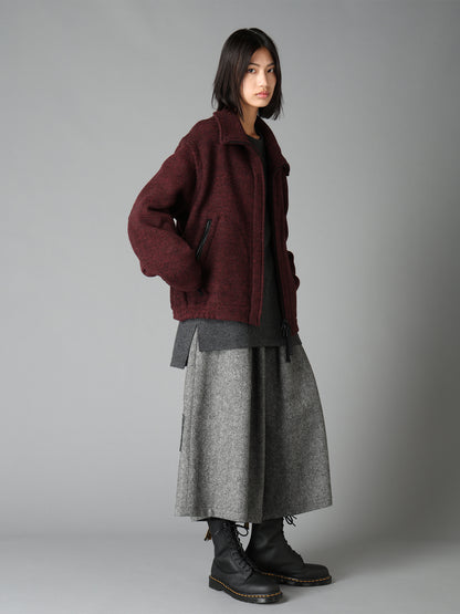 ECO WOOL EMBROIDERIED PATCH CULOTTE PANTS