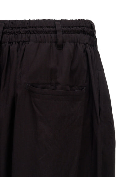 PATCHWORK FLOWER PRINT RAYON CULOTTE PANTS