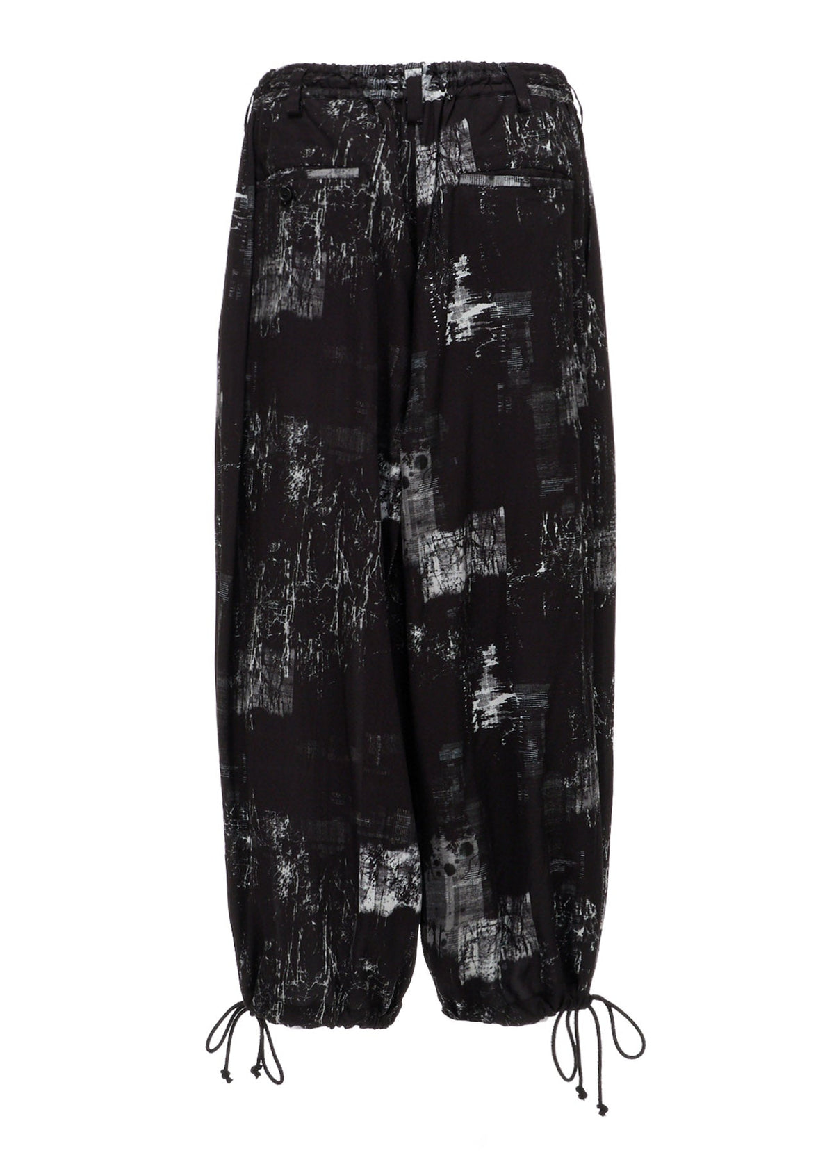 WITHERED BRANCH PRINT RAYON HAKAMA PANTS