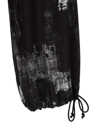 WITHERED BRANCH PRINT RAYON HAKAMA PANTS