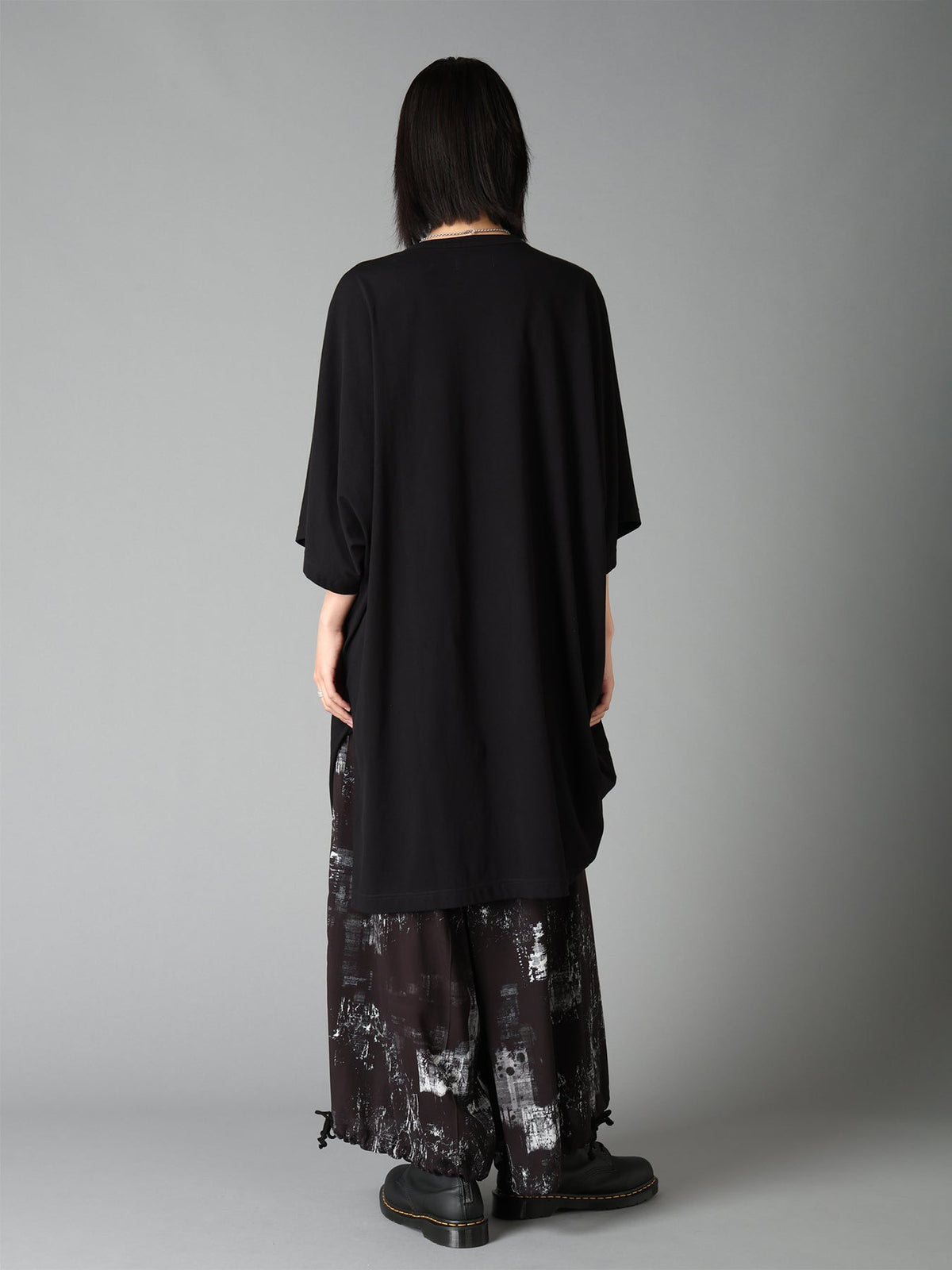 WITHERED BRANCH PRINT RAYON HAKAMA PANTS