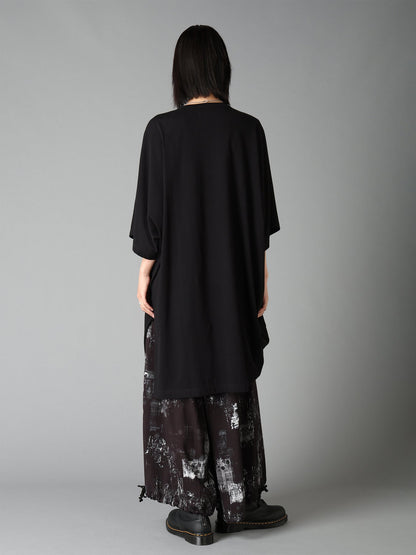 WITHERED BRANCH PRINT RAYON HAKAMA PANTS