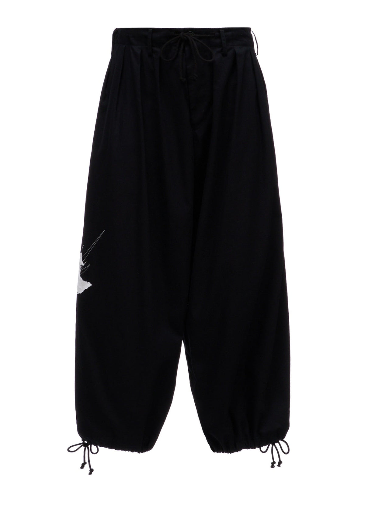 20/COTTON TWILL CROW PATCH BALLOON PANTS