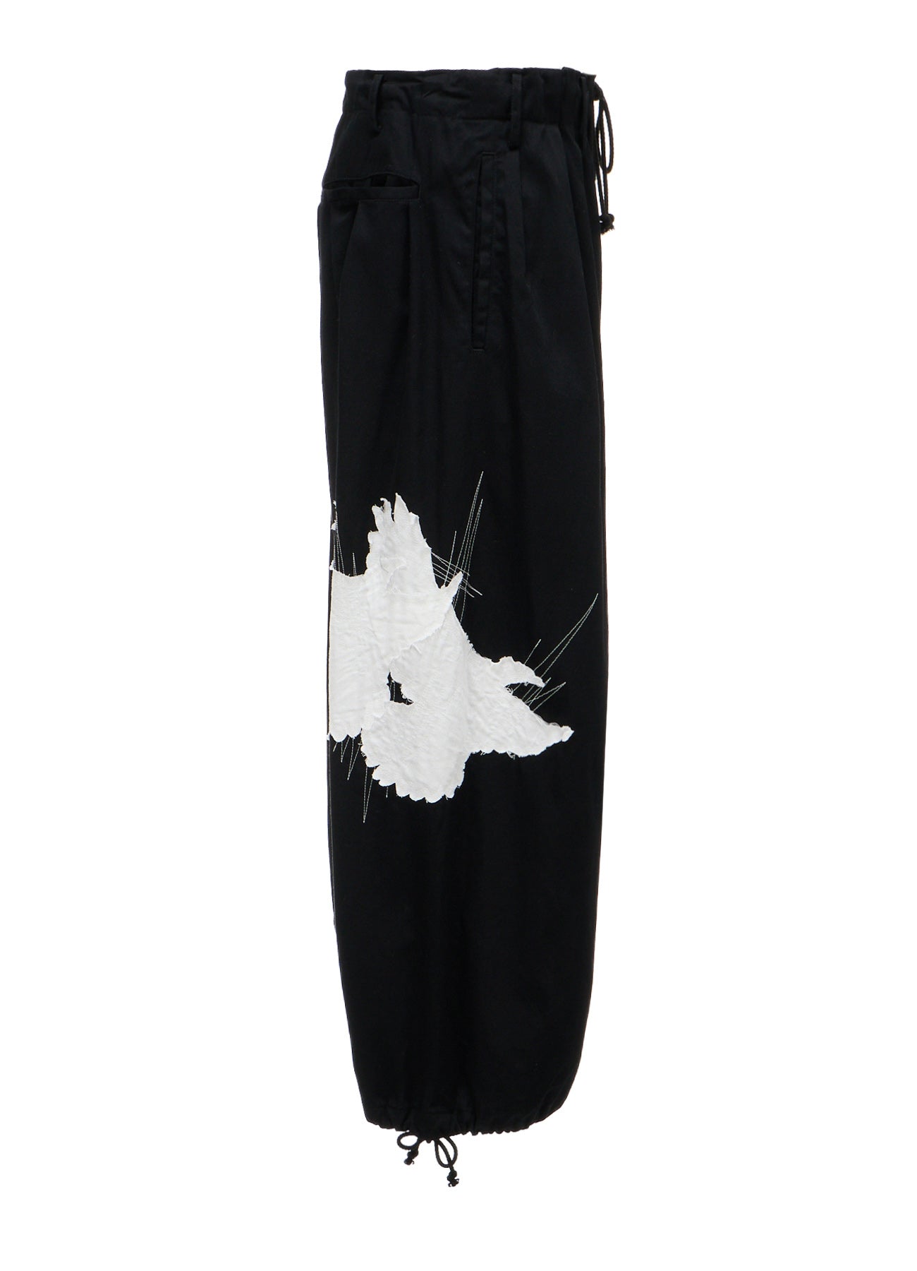 20/COTTON TWILL CROW PATCH BALLOON PANTS – THE SHOP YOHJI YAMAMOTO