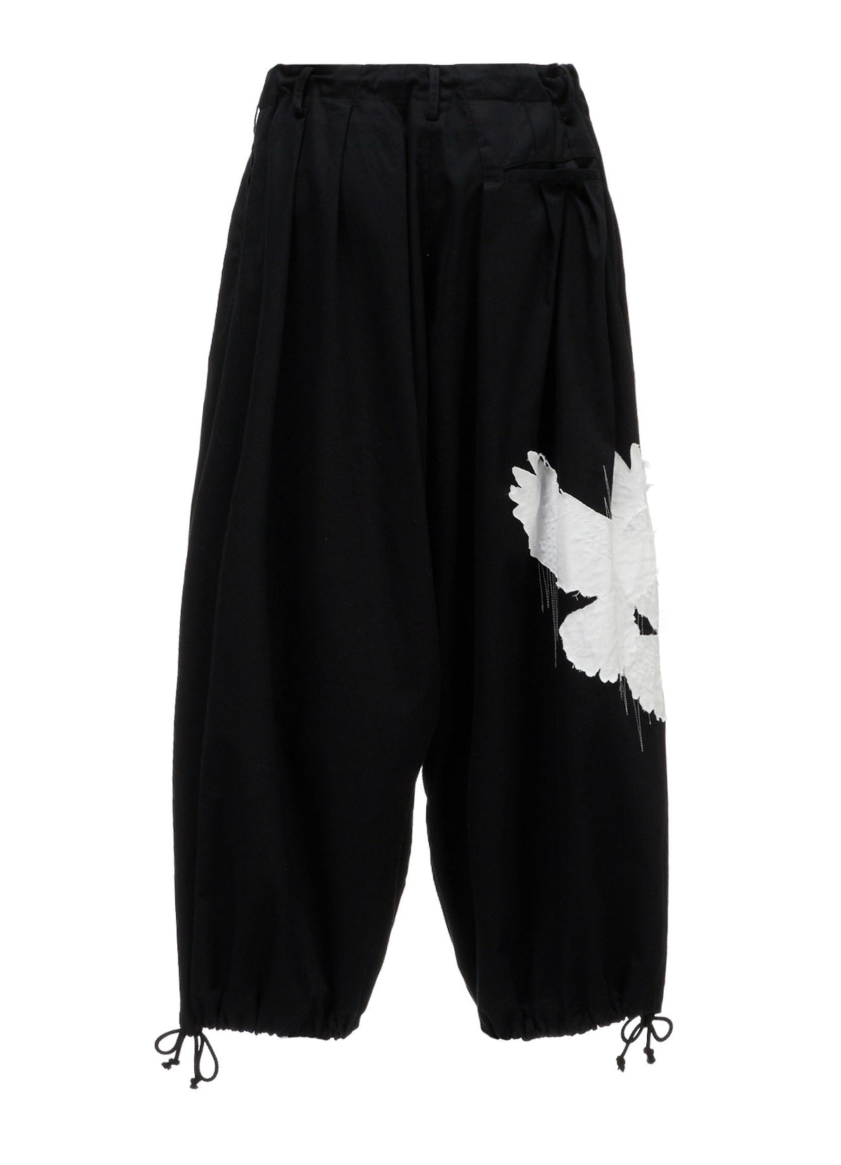20/COTTON TWILL CROW PATCH BALLOON PANTS