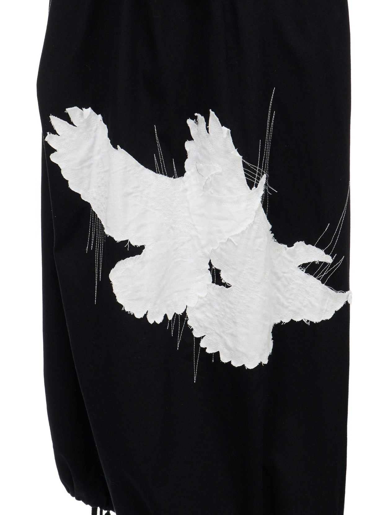 20/COTTON TWILL CROW PATCH BALLOON PANTS
