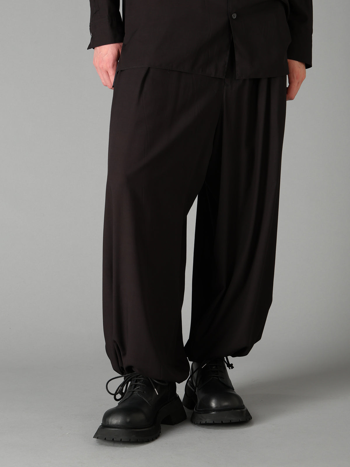 SKETCH PANSY PRINT RAYON BALLOON PANTS