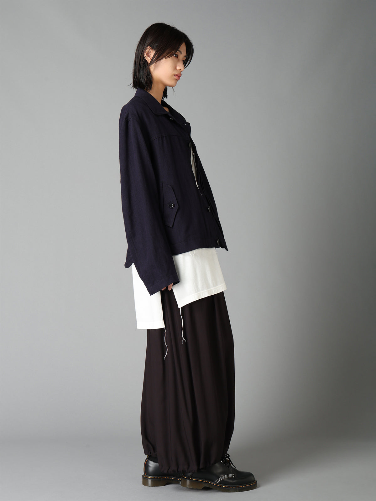 SKETCH PANSY PRINT RAYON BALLOON PANTS