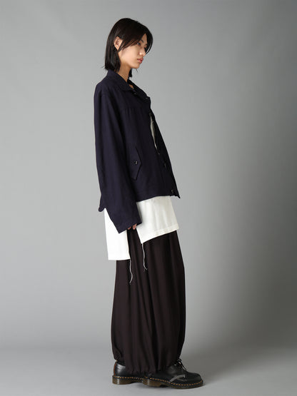 SKETCH PANSY PRINT RAYON BALLOON PANTS