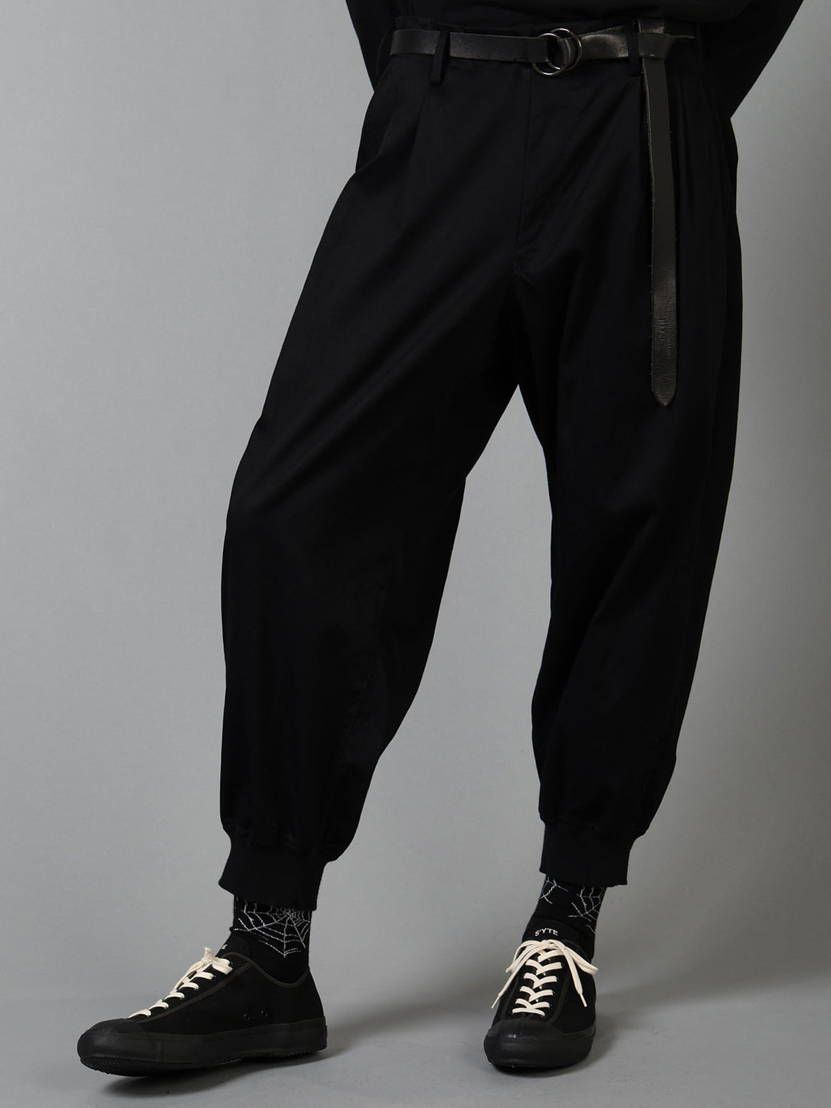 20/COTTON ELASTIC RIB-HEM PANTS