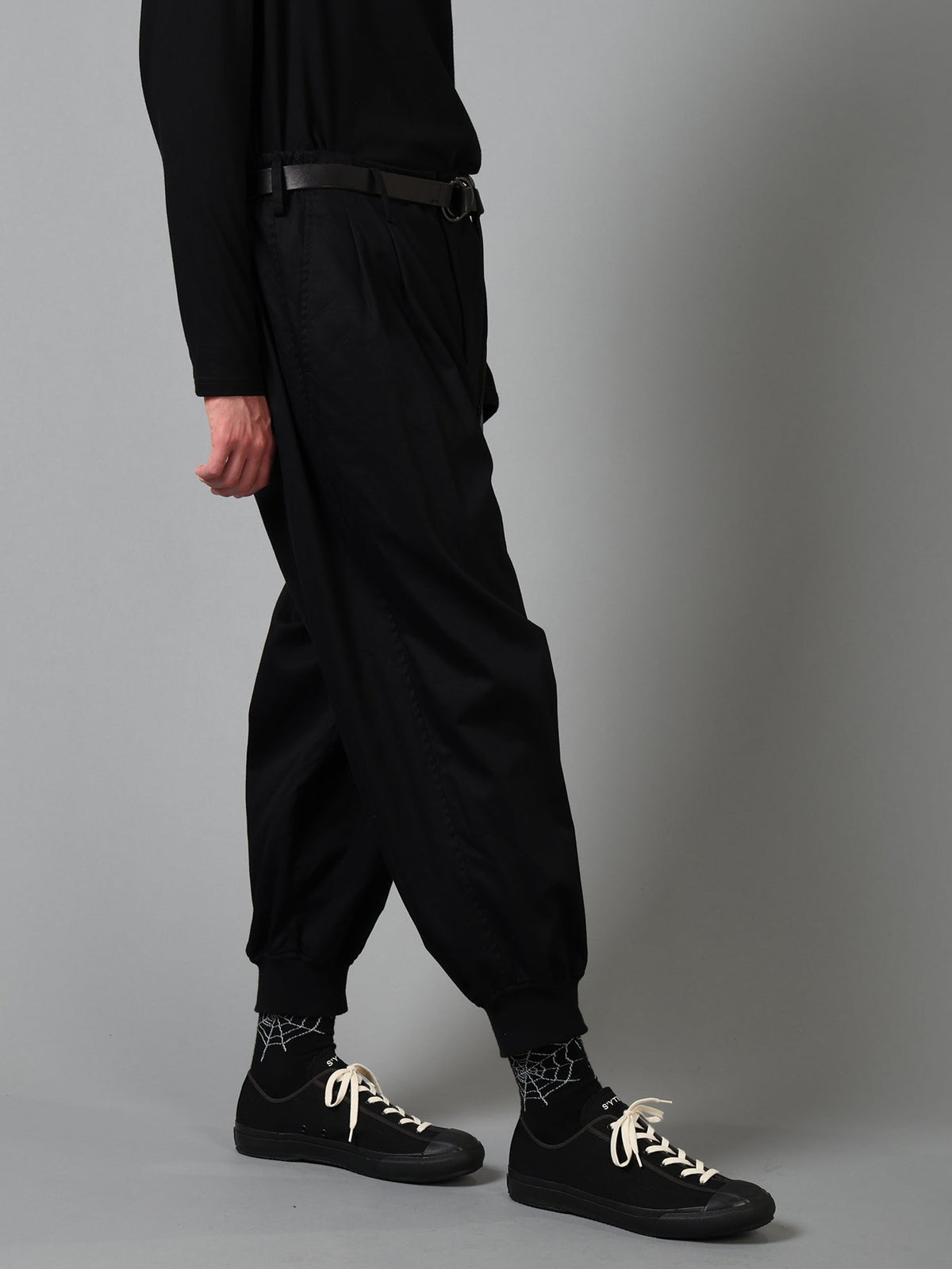 20/COTTON ELASTIC RIB-HEM PANTS