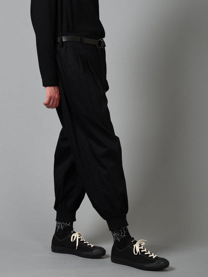 20/COTTON ELASTIC RIB-HEM PANTS