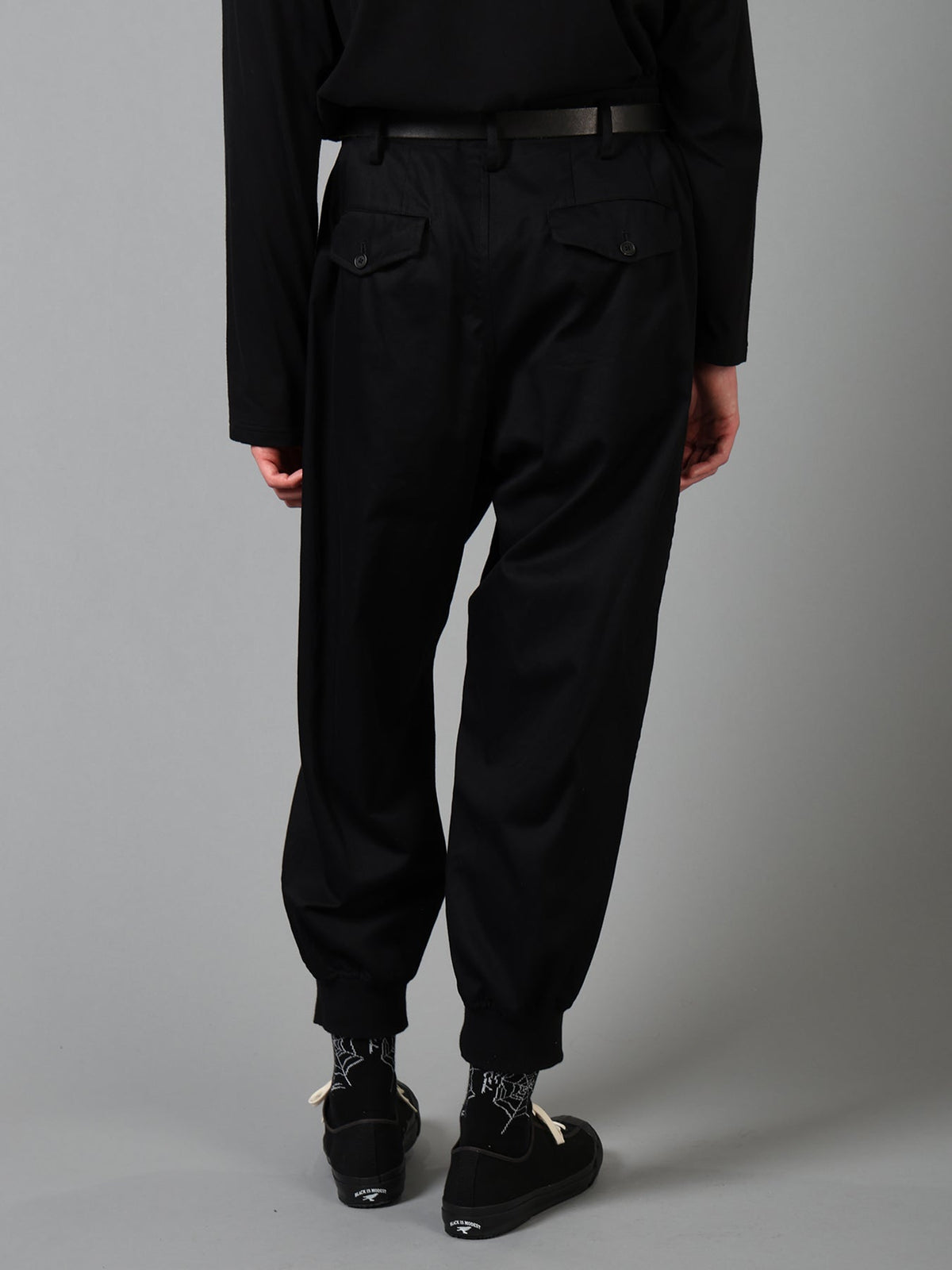 20/COTTON ELASTIC RIB-HEM PANTS