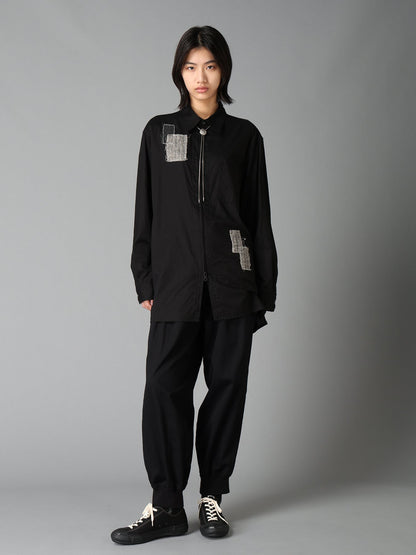 20/COTTON ELASTIC RIB-HEM PANTS