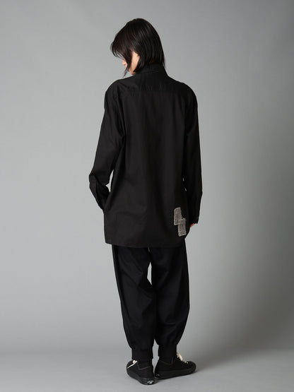 20/COTTON ELASTIC RIB-HEM PANTS