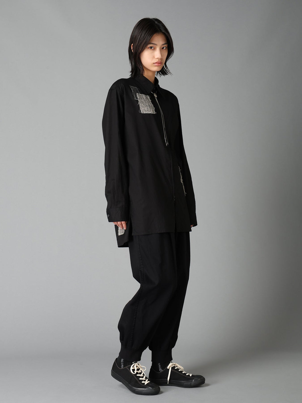 20/COTTON ELASTIC RIB-HEM PANTS