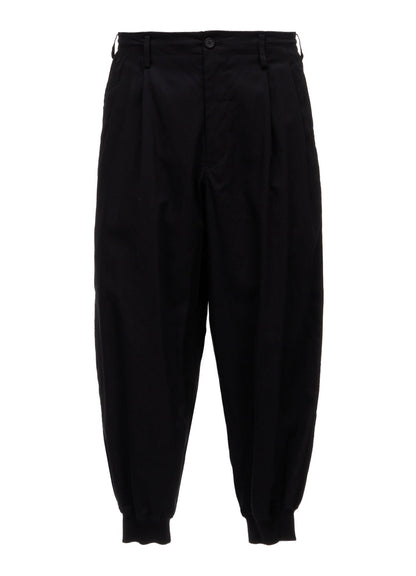 20/COTTON ELASTIC RIB-HEM PANTS