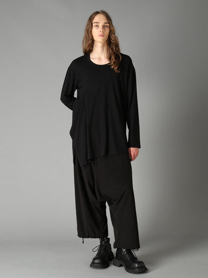 CREPE de CHINE WAIST DRAWSTRING SAROUEL PANTS