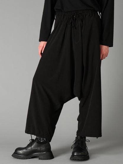 CREPE de CHINE WAIST DRAWSTRING SAROUEL PANTS