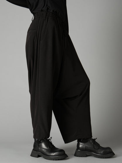 CREPE de CHINE WAIST DRAWSTRING SAROUEL PANTS