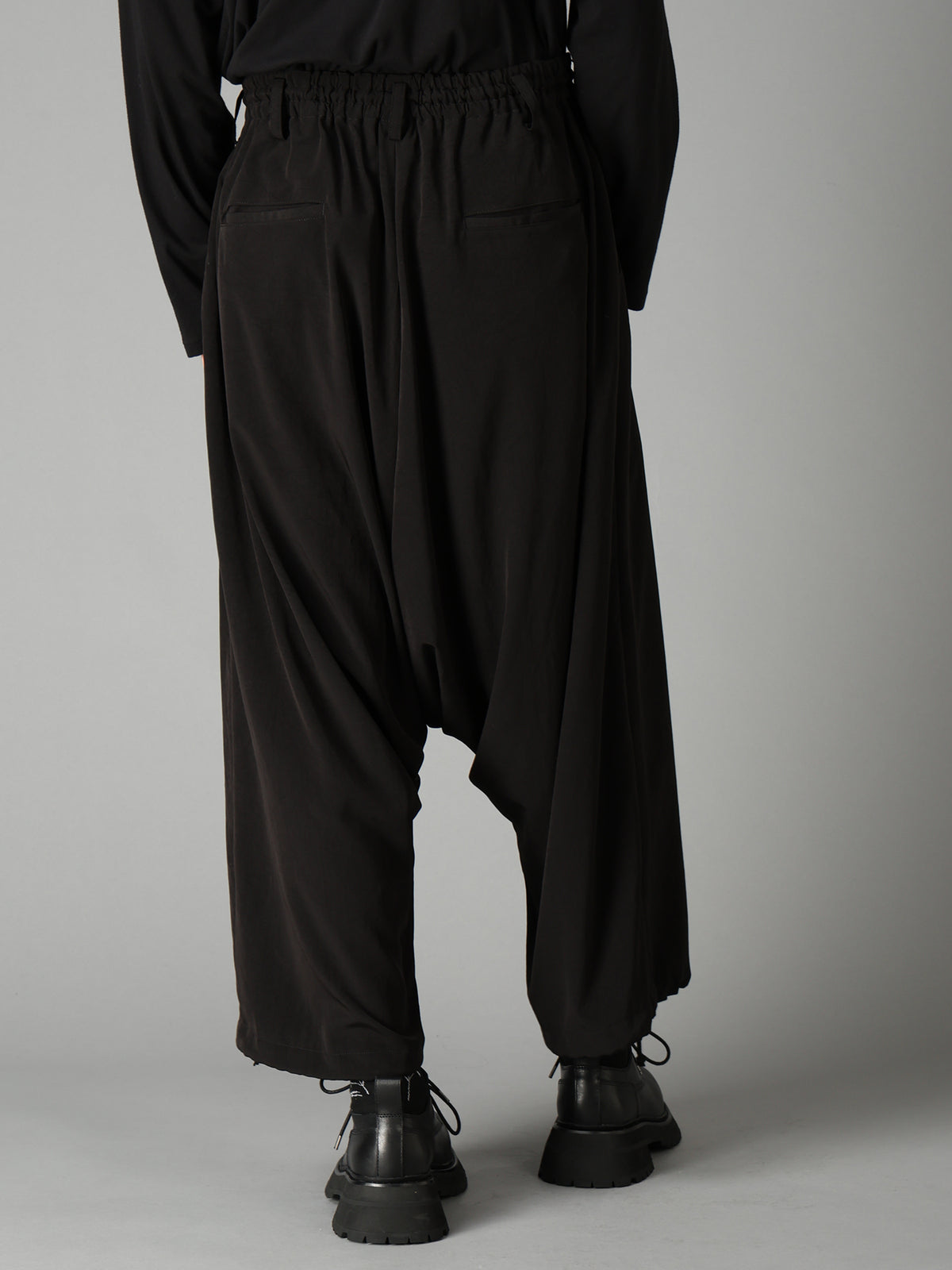 CREPE de CHINE WAIST DRAWSTRING SAROUEL PANTS