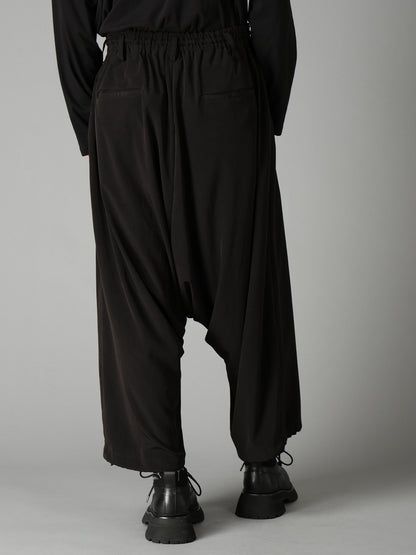 CREPE de CHINE WAIST DRAWSTRING SAROUEL PANTS