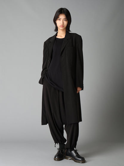 CREPE de CHINE WAIST DRAWSTRING SAROUEL PANTS