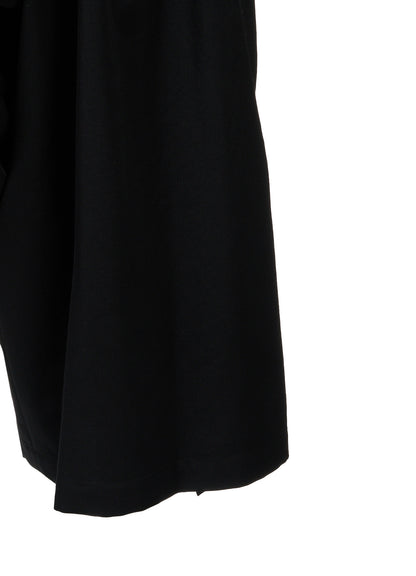 WOOL GABARDINE SIDE BELT PANTS