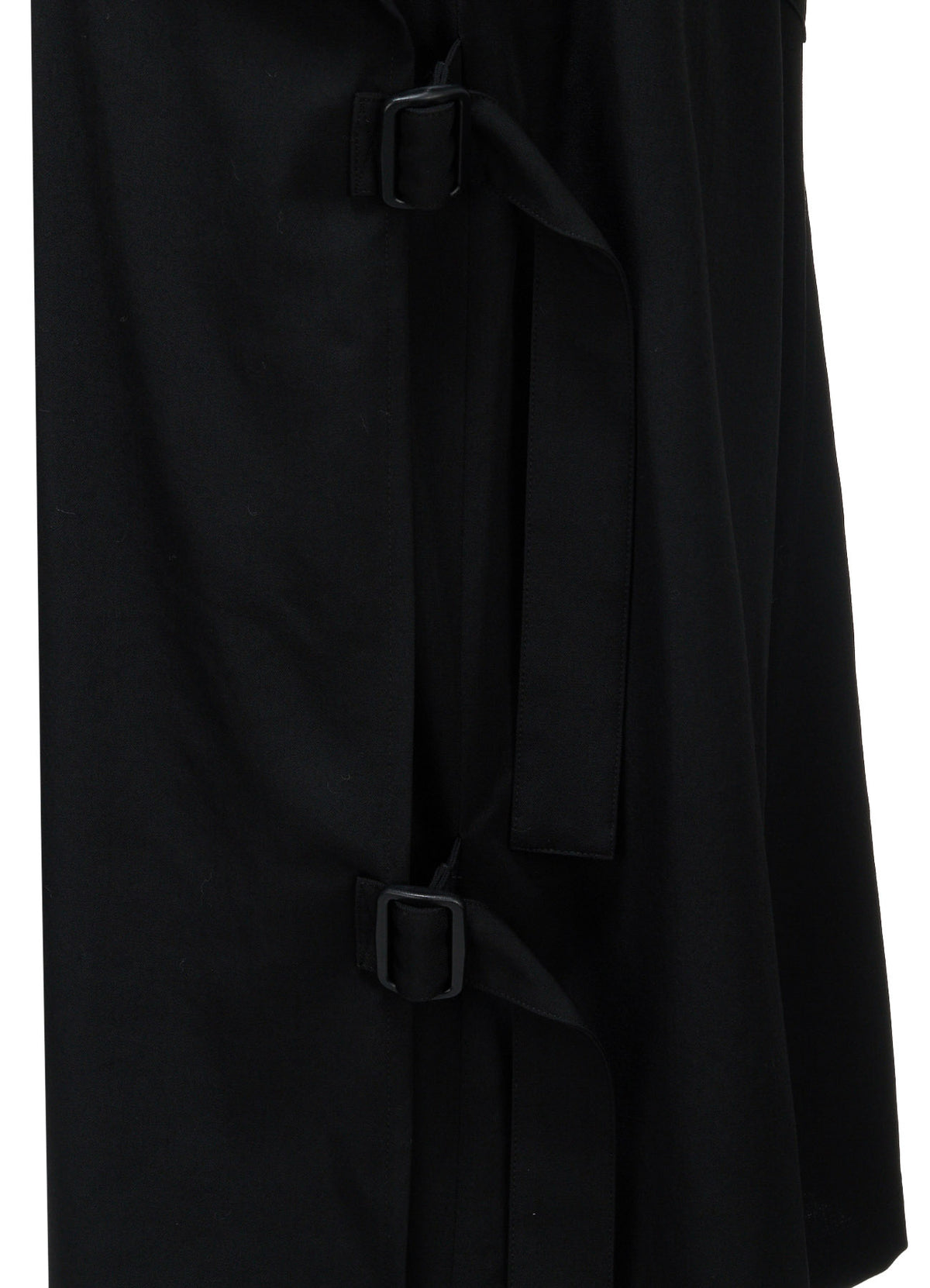 WOOL GABARDINE SIDE BELT PANTS