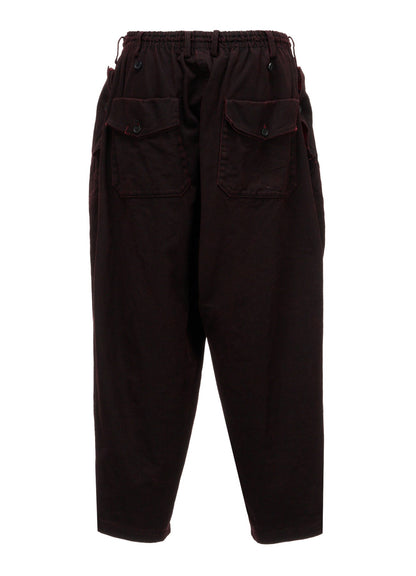 PIGMENT PRINT COTTON TWILL DOUBLE-FLAP POCKET PANTS