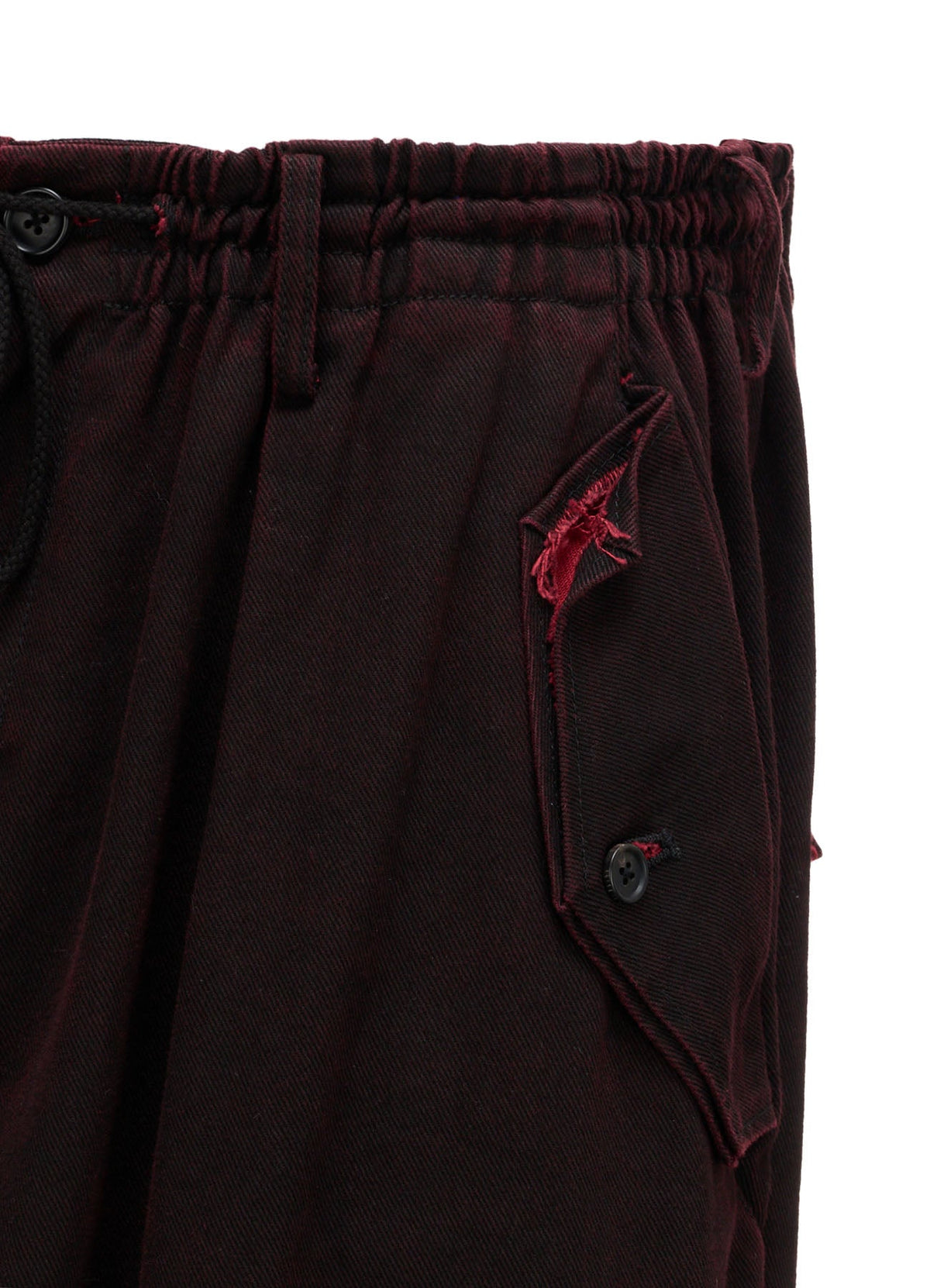 PIGMENT PRINT COTTON TWILL DOUBLE-FLAP POCKET PANTS